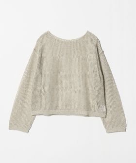 BEAUTY&YOUTH/ペーパー メッシュ ショート ワイド ニットプルオーバー ウォッシャブル/ニット / セーター
