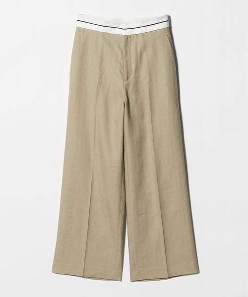 BEAUTY&YOUTH/麻ブレンド マーベルト ワイドパンツ UVカット/その他パンツ