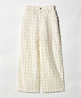 BEAUTY&YOUTH/スクエア フリンジ ジャガード ワイドパンツ/その他パンツ