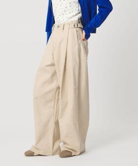 BEAUTY&YOUTH/コットン サイドベルト ワイドパンツ/その他パンツ