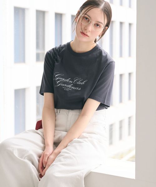 BEAUTY&YOUTH/コットン ロゴ Tシャツ/Tシャツ / カットソー