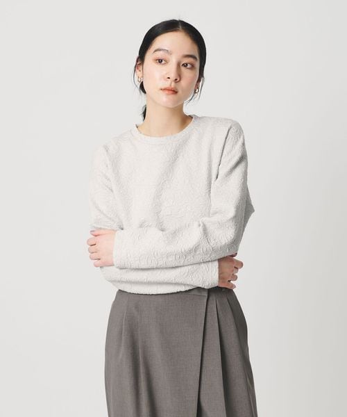 BEAUTY&YOUTH/ジャガード クルーネック プルオーバー/Tシャツ / カットソー