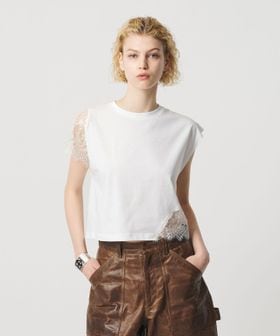 H BEAUTY&YOUTH/＜H＞レースパーツ Tシャツ/Tシャツ / カットソー