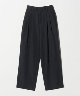 BEAUTY&YOUTH/麻ブレンド バックゴム タック ワイドパンツ/イージーパンツ