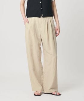 BEAUTY&YOUTH/麻ブレンド バックゴム タック ワイドパンツ/イージーパンツ