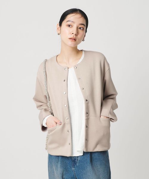 BEAUTY&YOUTH/【WEB限定】エアリーポンチ スナップボタンカーディガン/カーディガン / ボレロ