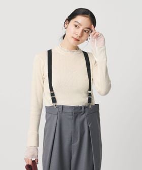 BEAUTY&YOUTH/【WEB限定 Wardrobe DAILY MINIMAL】レースコンビ リブニットプルオーバー ウォッシャブル/ニット / セーター