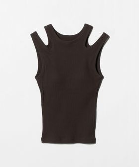 H BEAUTY&YOUTH/＜H＞コットンリブ スリット タンクトップ/タンクトップ / キャミソール