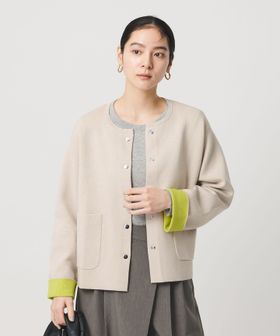 BEAUTY&YOUTH/【WEB限定 Wardrobe DAILY MINIMAL】バイカラー スナップボタンカーディガン ウォッシャブル/カーディガン / ボレロ