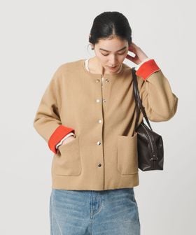 BEAUTY&YOUTH/【WEB限定 Wardrobe DAILY MINIMAL】バイカラー スナップボタンカーディガン ウォッシャブル/カーディガン / ボレロ