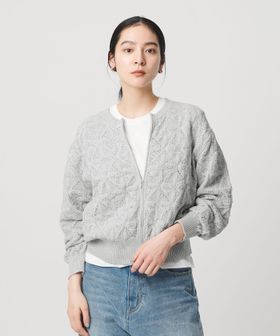 BEAUTY&YOUTH/【WEB限定 Wardrobe DAILY MINIMAL】レース ジップカーディガン ウォッシャブル/カーディガン / ボレロ