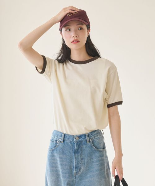 BEAUTY&YOUTH/コットン シアー リンガーTシャツ/Tシャツ / カットソー