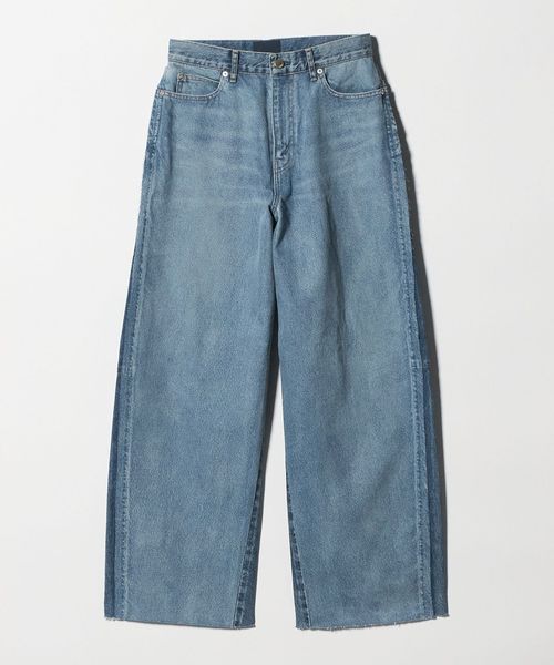 SERGE de bleu/＜SERGE de bleu＞リメイク 2トーン カットオフ デニムパンツ/デニムパンツ