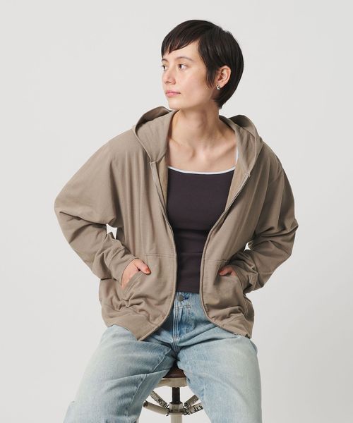 BEAUTY&YOUTH/コットン UVカット ジップパーカー/スウェット / パーカー