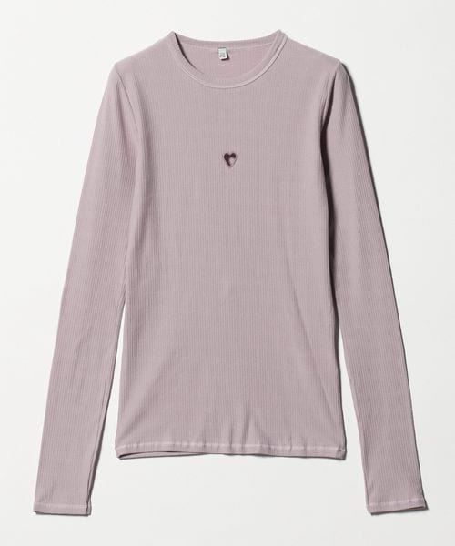BASERANGE/＜BASERANGE＞ HEART LONG SLEEVE T―SHIRT/カットソー/Tシャツ / カットソー