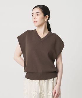 BEAUTY&YOUTH/フルニードル フレンチスリーブ ニットプルオーバー ウォッシャブル/ニット / セーター