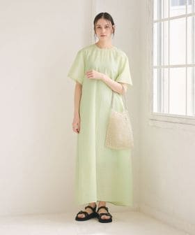 BEAUTY&YOUTH/シアー バックリボン ワンピース ウォッシャブル/ワンピース