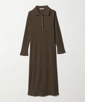 BEAUTY&YOUTH/【WEB限定】ポロカラー リブワンピース/ワンピース