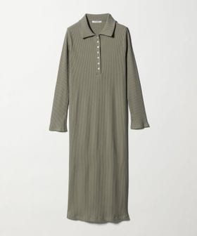 BEAUTY&YOUTH/【WEB限定】ポロカラー リブワンピース/ワンピース