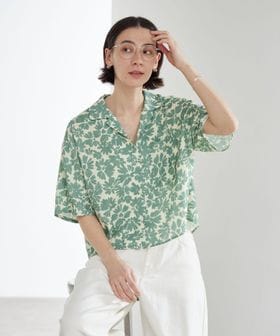 BEAUTY&YOUTH/フラワープリント シャツ ウォッシャブル/シャツ / ブラウス