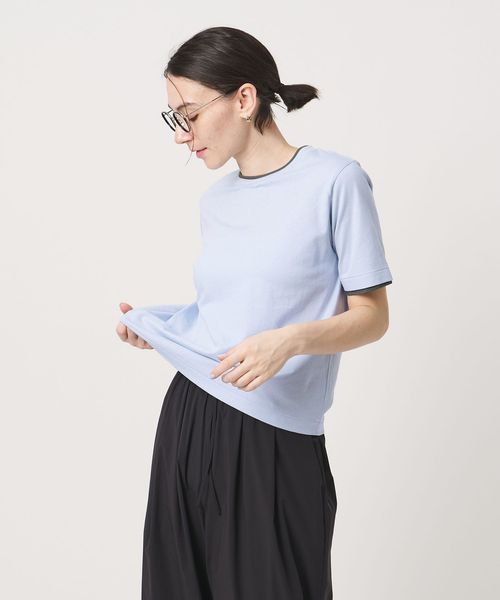 BEAUTY&YOUTH/麻コットン レイヤード クルーネック Tシャツ/Tシャツ / カットソー