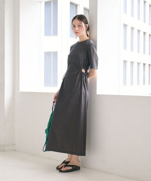 BEAUTY&YOUTH/サイドホール ショートスリーブ ワンピース/ワンピース