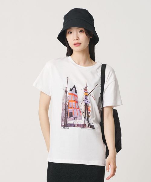 BONNE/【別注】＜BONNE＞プリント Tシャツ/Tシャツ / カットソー