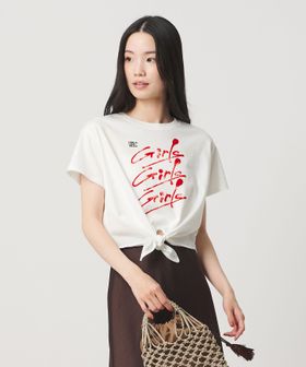 Girls Department Club/＜Girls Department Club＞プリント ノット Tシャツ/Tシャツ / カットソー