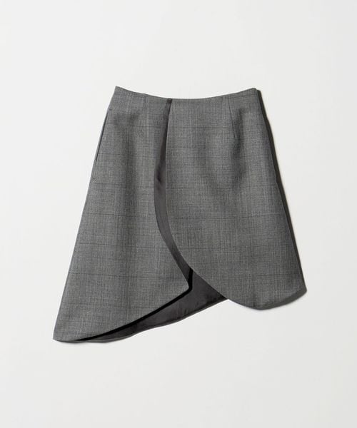 BOWTE/＜BOWTE × H＞SHARK SKIN CHECK ASSYMETRY SKIRT/スカート/ミニ / ショート