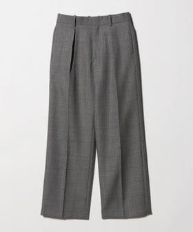 H BEAUTY&YOUTH/＜BOWTE × H＞SHARK SKIN CHECK TUCK WIDE PANTS/パンツ/スラックス