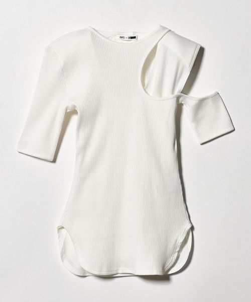BOWTE/＜BOWTE × H＞COTTON RIB LAYARD TOPS/トップス/Tシャツ / カットソー