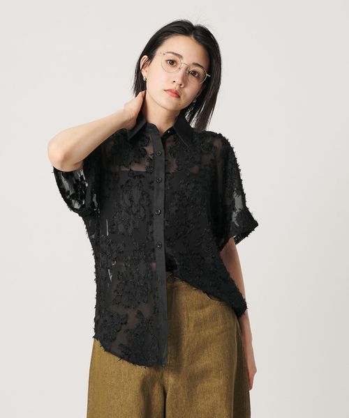 GHOSPELL/【別注】＜GHOSPELL＞フリンジ ショートスリーブ シャツ/シャツ / ブラウス