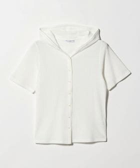 BEAUTY&YOUTH/ボーダー＆ソリッド フード カーディガン/カーディガン / ボレロ