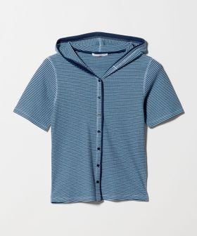 BEAUTY&YOUTH/ボーダー＆ソリッド フード カーディガン/カーディガン / ボレロ