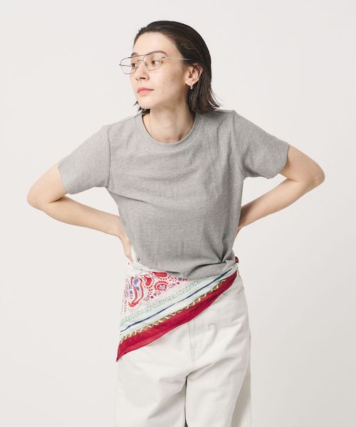 BEAUTY&YOUTH/コットンポリエステル ラメ ショートスリーブ カットソー/Tシャツ / カットソー