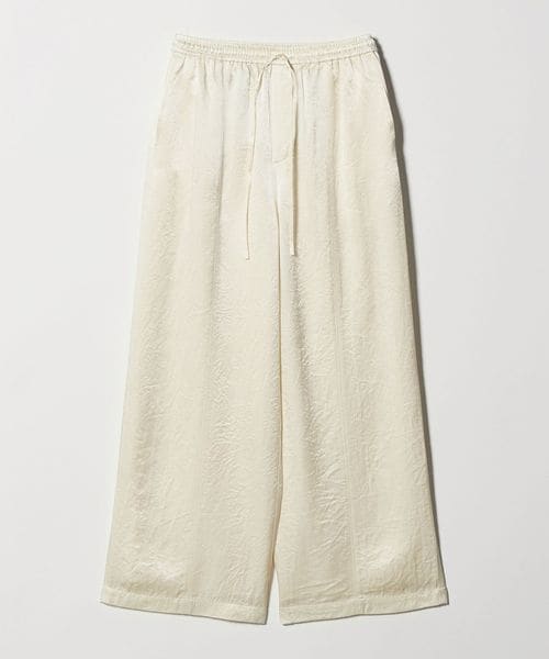 BEAUTY&YOUTH/アセテートサテン ワイド イージーパンツ ウォッシャブル/オフホワイト/イージーパンツ