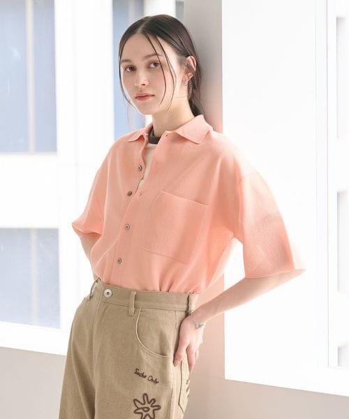 BEAUTY&YOUTH/ミラノリブ ショートスリーブ シャツカーディガン ウォッシャブル/カーディガン / ボレロ