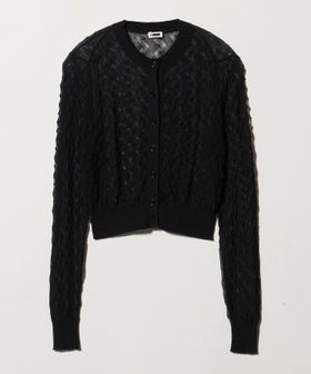 H BEAUTY&YOUTH/＜H＞コットンナイロン オープンワーク カーディガン/カーディガン / ボレロ
