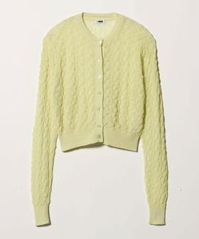 H BEAUTY&YOUTH/＜H＞コットンナイロン オープンワーク カーディガン/カーディガン / ボレロ