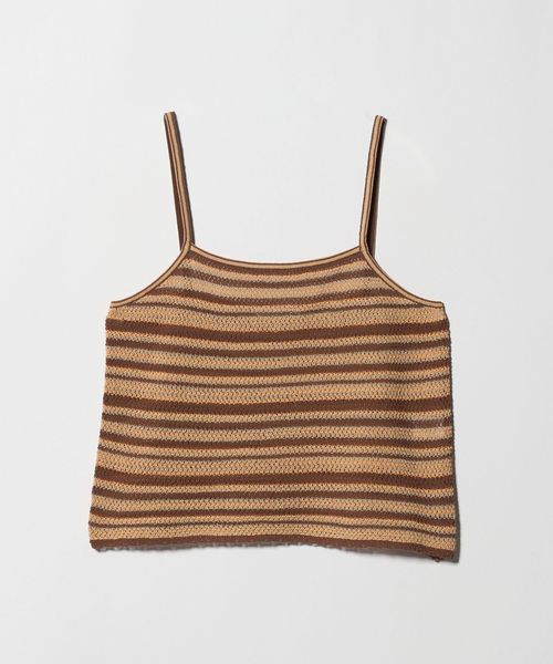 BEAUTY&YOUTH/コットン メッシュ ボーダー キャミソール/タンクトップ / キャミソール