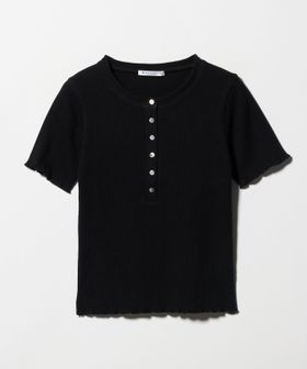 BEAUTY&YOUTH/コットン リブ ヘンリーネック ショートスリーブ カットソー/Tシャツ / カットソー