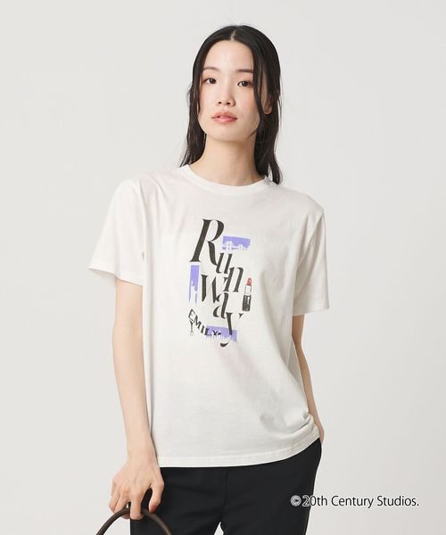 BEAUTY&YOUTH/【別注】＜プラダを着た悪魔2＞ シアー プリント Tシャツ/Tシャツ / カットソー