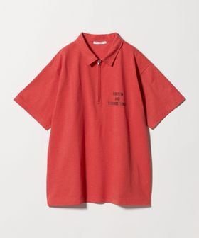 BEAUTY&YOUTH/コットンポリエステル ジップ ビッグ ポロシャツ/ポロシャツ