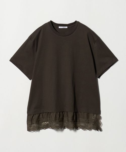 BEAUTY&YOUTH/レースドッキング ショートスリーブ Tシャツ/Tシャツ / カットソー