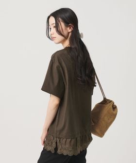 BEAUTY&YOUTH/レースドッキング ショートスリーブ Tシャツ/Tシャツ / カットソー