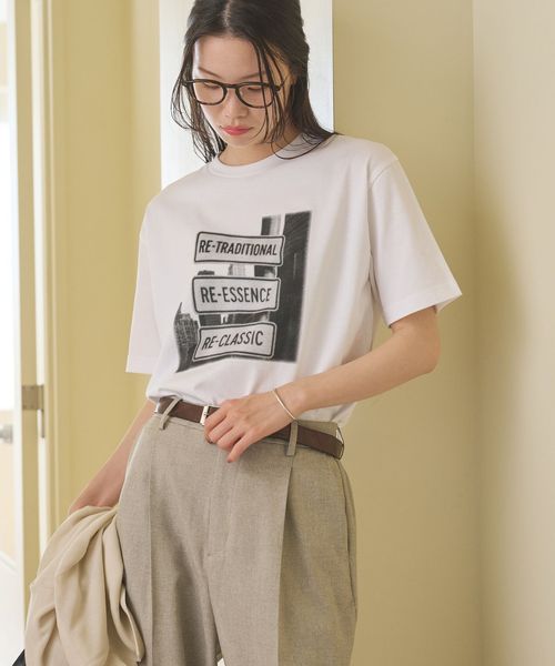 BEAUTY&YOUTH/【WEB限定】フォトプリントTシャツ/Tシャツ / カットソー