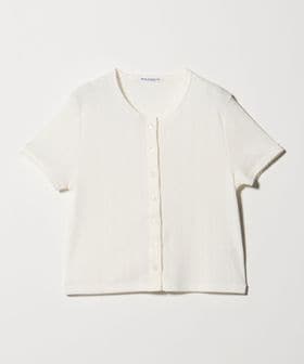BEAUTY&YOUTH/コットン パターンメッシュ ショートスリーブ カーディガン ウォッシャブル/カーディガン / ボレロ