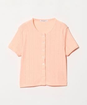 BEAUTY&YOUTH/コットン パターンメッシュ ショートスリーブ カーディガン ウォッシャブル/カーディガン / ボレロ