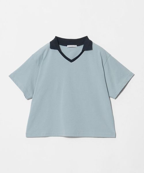 BEAUTY&YOUTH/コットン 2トーン Vネック プルオーバー/Tシャツ / カットソー