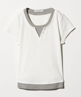 BEAUTY&YOUTH/ヘンリーネック レイヤード Tシャツ/Tシャツ / カットソー